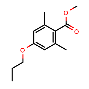 Chemical structure of Methyl 2,6-dimethyl-4-propoxybenzoate , CAS 1369403-94-0, AChemBlock X180826