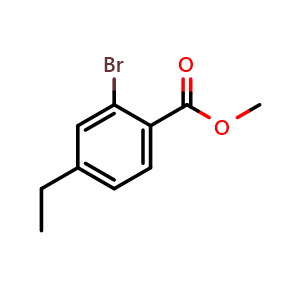 Chemical structure of Methyl 2-bromo-4-ethylbenzoate , CAS 2386483-78-7, AChemBlock X180836