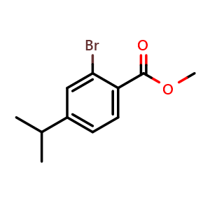 Chemical structure of Methyl 2-bromo-4-isopropylbenzoate , CAS 2734775-67-6, AChemBlock X180839