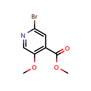Chemical structure of Methyl 2-bromo-5-methoxyisonicotinate , CAS 1256819-65-4, AChemBlock X180841