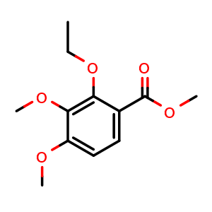 Chemical structure of Methyl 2-ethoxy-3,4-dimethoxybenzoate , CAS 2117093-36-2, AChemBlock X180858