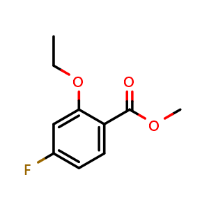Chemical structure of methyl 2-ethoxy-4-fluorobenzoate , CAS 2734777-65-0, AChemBlock X180864
