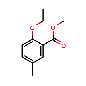 Chemical structure of methyl 2-ethoxy-5-methylbenzoate , CAS 13339-05-4, AChemBlock X180866