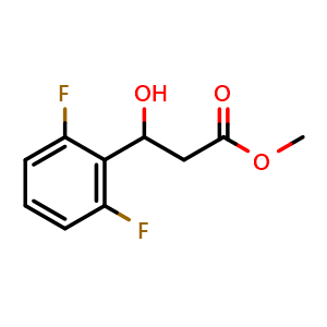 Chemical structure of Methyl 3-(2,6-difluorophenyl)-3-hydroxypropanoate , CAS 2229575-55-5, AChemBlock X180912