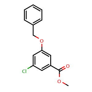 Chemical structure of Methyl 3-(benzyloxy)-5-chlorobenzoate , CAS 1098592-80-3, AChemBlock X180923