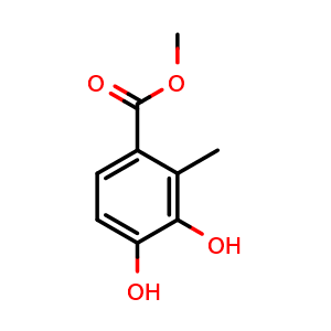 Chemical structure of Methyl 3,4-dihydroxy-2-methylbenzoate , CAS 740799-82-0, AChemBlock X180934