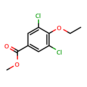 Chemical structure of Methyl 3,5-dichloro-4-ethoxybenzoate , CAS 192512-42-8, AChemBlock X180935