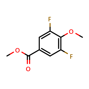 Chemical structure of Methyl 3,5-difluoro-4-methoxybenzoate , CAS 329-45-3, AChemBlock X180937