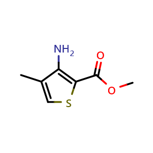 Chemical structure of Methyl 3-amino-4-methylthiophene-2-carboxylate , CAS 85006-31-1, AChemBlock X180945