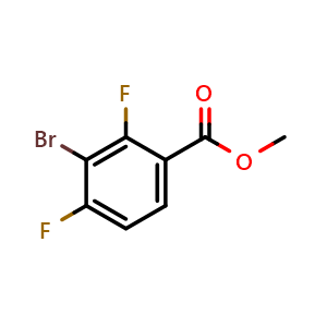 Chemical structure of Methyl 3-bromo-2,4-difluorobenzoate , CAS 935534-49-9, AChemBlock X180951