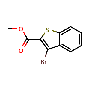 Chemical structure of Methyl 3-bromobenzo[b]thiophene-2-carboxylate , CAS 34128-30-8, AChemBlock X180966