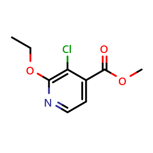 Chemical structure of methyl 3-chloro-2-ethoxyisonicotinate , CAS 2384475-94-7, AChemBlock X180970