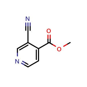 Chemical structure of methyl 3-cyanopyridine-4-carboxylate , CAS 36106-47-5, AChemBlock X180979