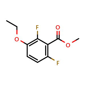 Chemical structure of Methyl 3-ethoxy-2,6-difluorobenzoate , CAS 2385714-66-7, AChemBlock X180980
