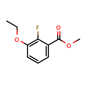 Chemical structure of Methyl 3-ethoxy-2-fluorobenzoate , CAS 1820604-99-6, AChemBlock X180982