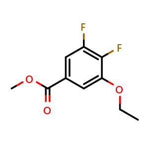 Chemical structure of Methyl 3-ethoxy-4,5-difluorobenzoate , CAS 2386643-07-6, AChemBlock X180983