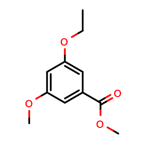 Chemical structure of Methyl 3-ethoxy-5-methoxybenzoate , CAS 62502-02-7, AChemBlock X180989