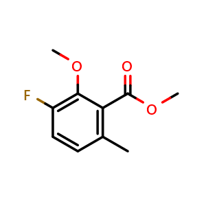 Chemical structure of Methyl 3-fluoro-2-methoxy-6-methylbenzoate , CAS 2112520-38-2, AChemBlock X180999