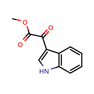 Chemical structure of Methyl 3-indoleglyoxylate , CAS 18372-22-0, AChemBlock X181020