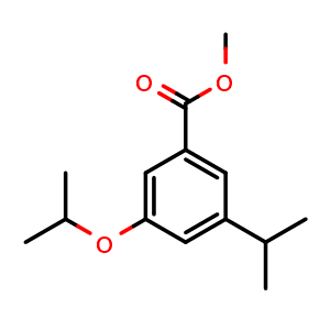 Chemical structure of Methyl 3-isopropoxy-5-isopropylbenzoate , CAS 2764733-52-8, AChemBlock X181023