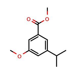 Chemical structure of Methyl 3-isopropyl-5-methoxybenzoate , CAS 2119414-50-3, AChemBlock X181025
