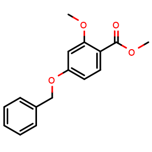 Chemical structure of Methyl 4-(benzyloxy)-2-methoxybenzoate , CAS 28478-45-7, AChemBlock X181037