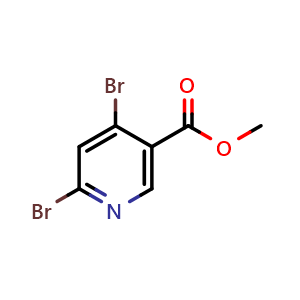 Chemical structure of methyl 4,6-dibromonicotinate , CAS 1364663-27-3, AChemBlock X181050