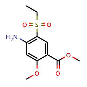 Chemical structure of Methyl 4-Amino-5-(ethylsulfonyl)-2-methoxybenzoate , CAS 80036-89-1, AChemBlock X181056