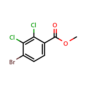 Chemical structure of Methyl 4-bromo-2,3-dichlorobenzoate , CAS 2055839-96-6, AChemBlock X181060