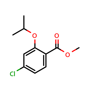 Chemical structure of Methyl 4-chloro-2-isopropoxybenzoate , CAS 2755717-43-0, AChemBlock X181082