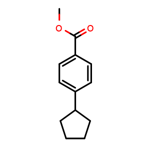 Chemical structure of Methyl 4-cyclopentylbenzoate , CAS 160598-47-0, AChemBlock X181088