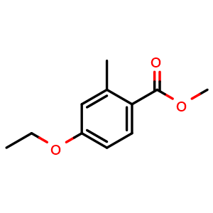 Chemical structure of Methyl 4-ethoxy-2-methylbenzoate , CAS 104216-19-5, AChemBlock X181092