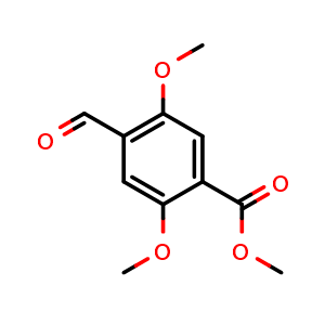Chemical structure of methyl 4-formyl-2,5-dimethoxybenzoate , CAS 2386738-09-4, AChemBlock X181105