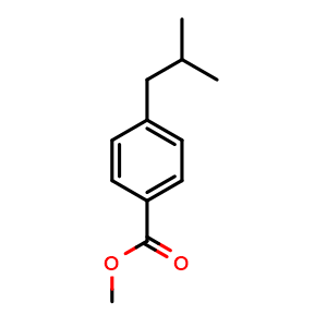Chemical structure of Methyl 4-isobutylbenzoate , CAS 154320-56-6, AChemBlock X181110