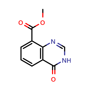 Chemical structure of methyl 4-oxo-3,4-dihydroquinazoline-8-carboxylate , CAS 1000578-10-8, AChemBlock X181120