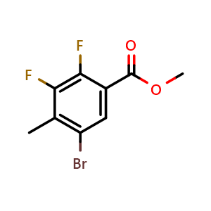 Chemical structure of Methyl 5-bromo-2,3-difluoro-4-methylbenzoate , CAS 2734772-84-8, AChemBlock X181133