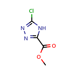 Chemical structure of Methyl 5-chloro-4H-1,2,4-triazole-3-carboxylate , CAS 21733-05-1, AChemBlock X181153