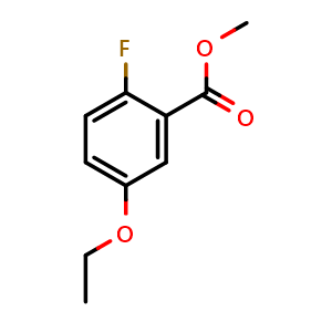 Chemical structure of Methyl 5-ethoxy-2-fluorobenzoate , CAS 2586127-12-8, AChemBlock X181158