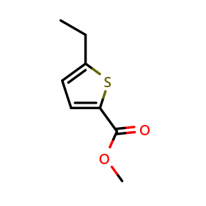 Chemical structure of Methyl 5-ethylthiophene-2-carboxylate , CAS 91086-68-9, AChemBlock X181163