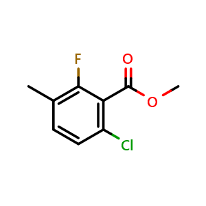 Chemical structure of Methyl 6-chloro-2-fluoro-3-methylbenzoate , CAS 773874-01-4, AChemBlock X181198