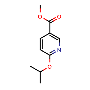 Chemical structure of Methyl 6-isopropoxynicotinate , CAS 1334490-27-5, AChemBlock X181207