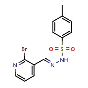 Chemical structure of N'-((2-bromopyridin-3-yl)methylene)-4-methylbenzenesulfonohydrazide , CAS 2082699-27-0, AChemBlock X181231