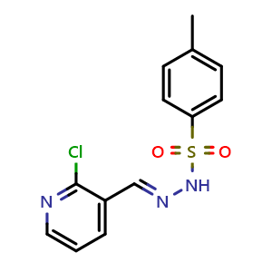 Chemical structure of N'-((2-chloropyridin-3-yl)methylene)-4-methylbenzenesulfonohydrazide , CAS 2595989-57-2, AChemBlock X181232