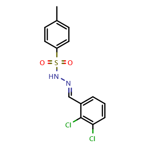 Chemical structure of N'-(2,3-dichlorobenzylidene)-4-methylbenzenesulfonohydrazide , CAS 347332-69-8, AChemBlock X181244