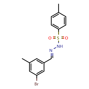 Chemical structure of N'-(3-bromo-5-methylbenzylidene)-4-methylbenzenesulfonohydrazide , CAS 2432855-03-1, AChemBlock X181281