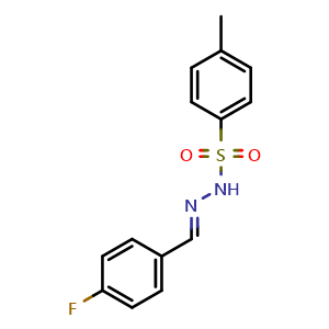 Chemical structure of N'-(4-fluorobenzylidene)-4-methylbenzenesulfonohydrazide , CAS 210422-66-5, AChemBlock X181310