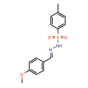 Chemical structure of N'-(4-methoxybenzylidene)-4-methylbenzenesulfonohydrazide , CAS 19350-72-2, AChemBlock X181313