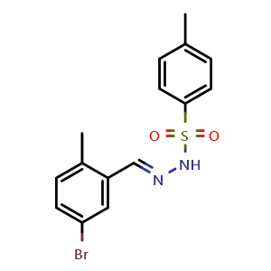 Chemical structure of N'-(5-bromo-2-methylbenzylidene)-4-methylbenzenesulfonohydrazide , CAS 2432855-13-3, AChemBlock X181319