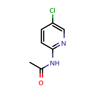 Chemical structure of N-(5-chloropyridin-2-yl)acetamide , CAS 45965-30-8, AChemBlock X181322