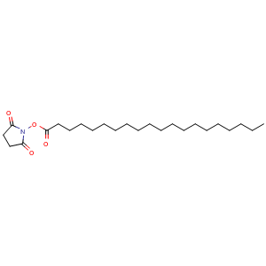 Chemical structure of N-(eicosanoyloxy)succinimide , CAS 69888-87-5, AChemBlock X181329
